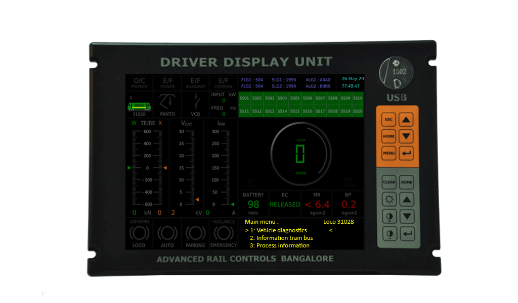 Driver Display Unit(DOS HMI)